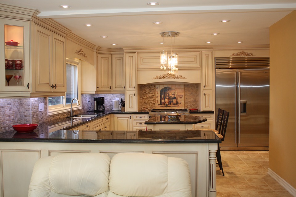 modern interior of a kitchen