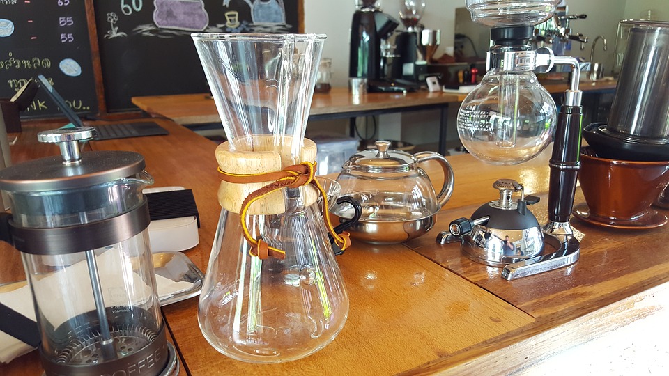 coffee makers on the table